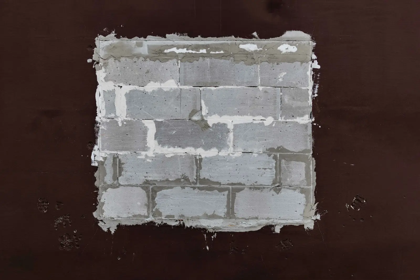 Gray brick on brown surface, masonry repair in Greenville NC