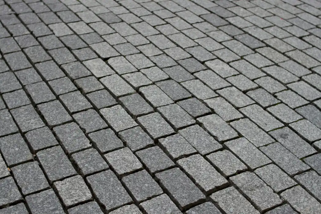 Gray cobblestone pavement, stamped concrete in Greenville NC