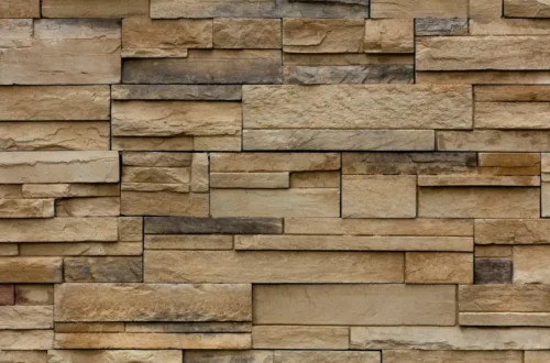 Brown bricked wall, stone masonry in Greenville NC