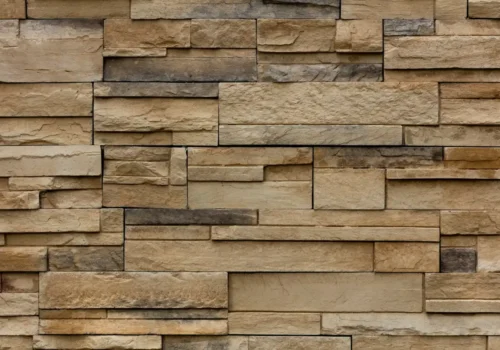 Brown bricked wall, stone masonry in Greenville NC